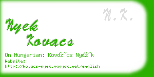 nyek kovacs business card